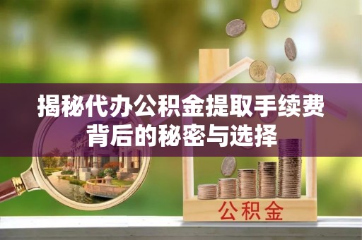 达孜揭秘代办公积金提取手续费背后的秘密与选择