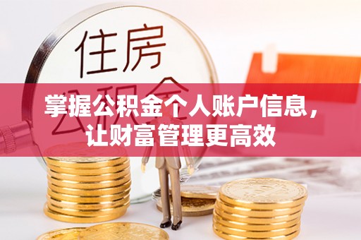 达孜掌握公积金个人账户信息，让财富管理更高效