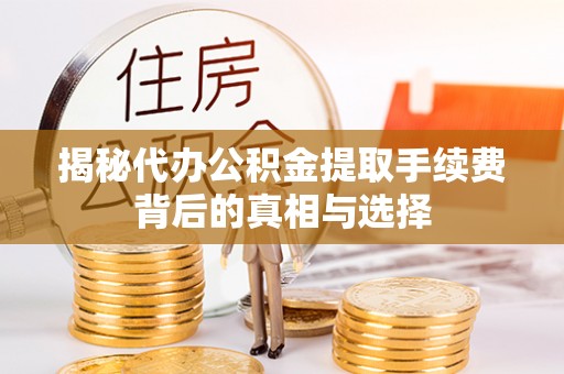 达孜揭秘代办公积金提取手续费背后的真相与选择