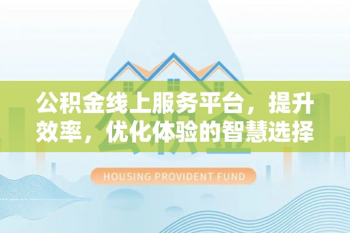 达孜公积金线上服务平台，提升效率，优化体验的智慧选择